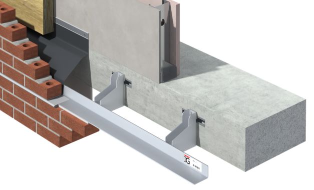 IG Masonry Support - WMS fixing to HAC-V 35 Anchor Channel